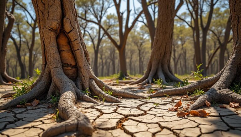 découvrez comment la sécheresse en forêt provoque l'interruption de la montée de sève brute, impactant la santé des arbres et l'écosystème forestier.