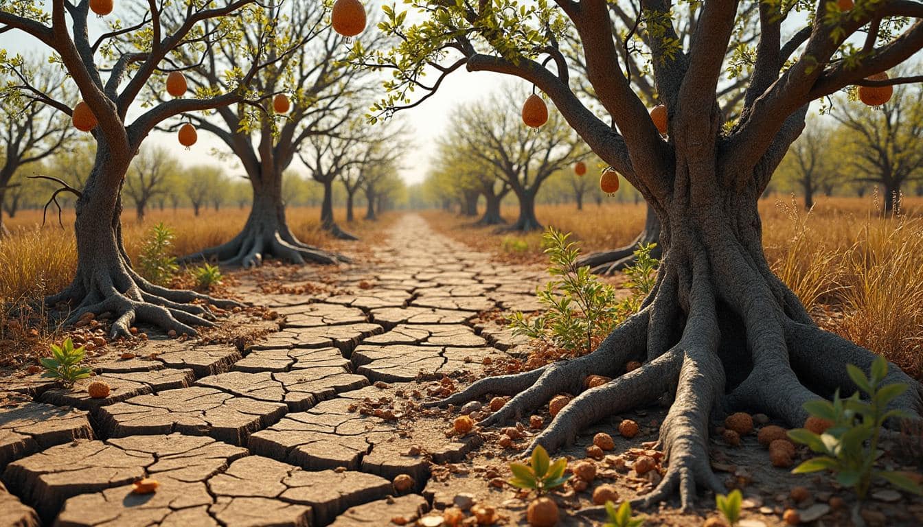 découvrez comment la sécheresse affecte la santé des forêts en réduisant la production de graines et de fruits, impactant ainsi la biodiversité et la régénération forestière.